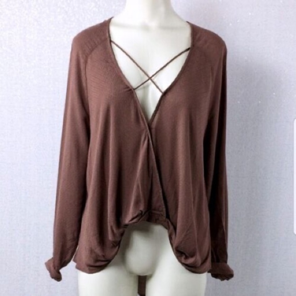 🩶 Charcoal Open Front Tunic (M)